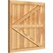 Ekena Millwork Framed Board-n-Batten Shutters w/Z-Bar, Rough Sawn Western Red Cedar, 32 1/4W x 31H, PR RBF06Z32X031RWR - alternate 2